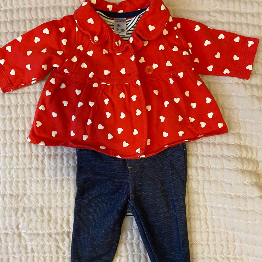 Adorable Valentine’s baby girl outfit